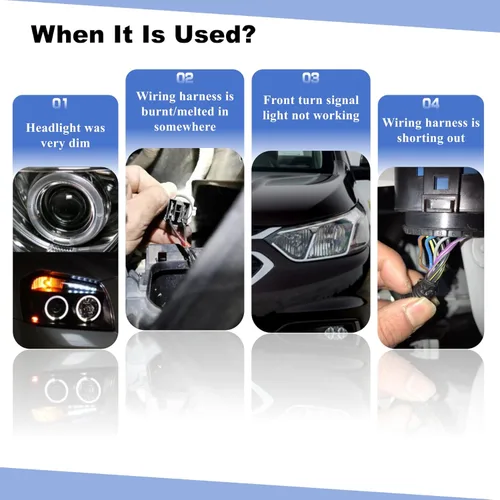Vista 6 de Arnés de cableado de faros delanteros, conjunto de arnés de cables de faros delanteros compatible con Chevy Silverado 2008-2014, reemplaza 645-745