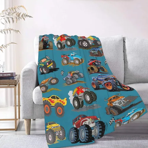 Vista 55 de Manta de bebé con texto en inglés «Just A Boy Who Loves Trucks» para niños y niñas, manta súper suave para envolver al recién nacido, acogedora