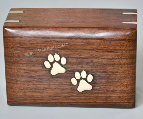 Vista 5 de STAR INDIA CRAFT Urna de madera – Urnas de mascotas para cenizas de perros, urnas decorativas de madera para cenizas – Urnas de cremación