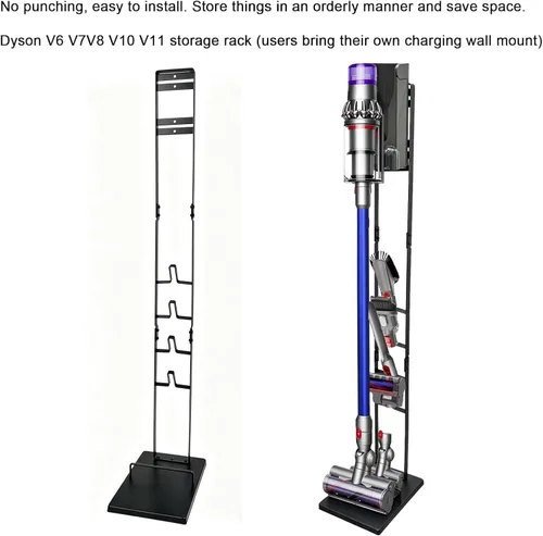 Vista 6 de EZ SPARES Soporte de vacío para Dyson, soporte de almacenamiento de metal estable para Dyson Handheld V6 V7 V8 V10 DC30 DC31 DC34 DC35 DC58 DC59