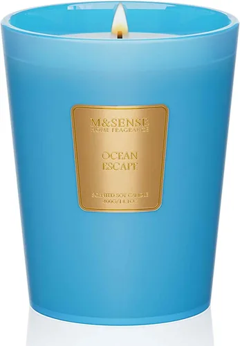Vista 57 de M&SENSE - Vela de cera de soja natural aromática de 35 onzas, extragrande, 3 mechas, 150 horas, larga duración, combustión lenta, para decoración