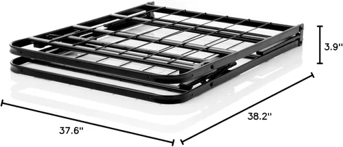 Vista 3 de STRUCTURES - Base de cama plegable – Base de cama de plataforma y somier en uno – Soporte fuerte y resistente – Silencioso sin ruido – Instalación