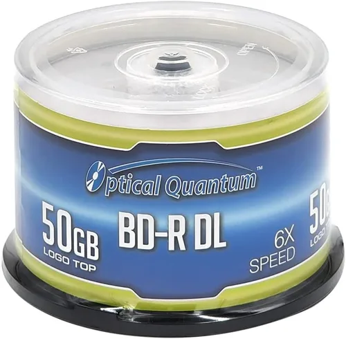 Vista 6 de OQBDRDL06LT-10 6X 50 GB BD-R DL Blu-Ray Logotipo Grabable de Doble Capa Top 10-Disc Husillo