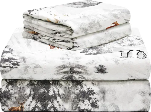 Vista 11 de Celeste Home Juego de sábanas tamaño individual XL de 190 GSM, cálido y acogedor, franela 100% algodón preencogida, extra suave, bolsillos
