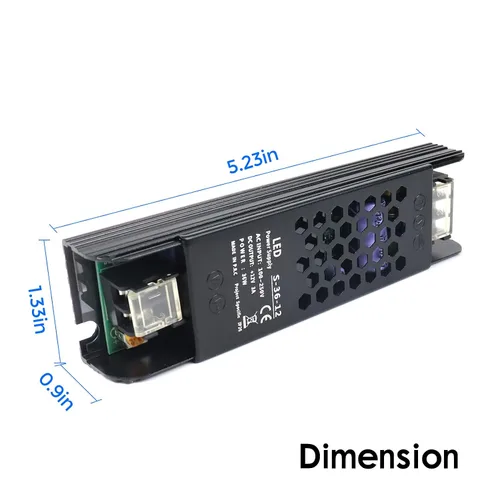 Vista 5 de Fuente de alimentación conmutada regulada universal de 12 V 3 A 36 W, convertidor de 100-250 V CA a 12 V CC, controlador LED, transformador