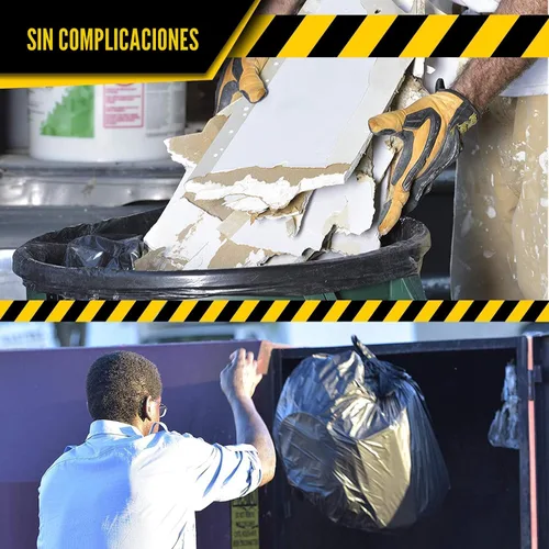 Vista 4 de Ultrasac Bolsas para Contratistas de Servicio Pesado (PAQUETE DE 50 UNIDADES DE VALOR/con lazos), 42 galones, 32.75" X 47" - 3 MIL de grosor