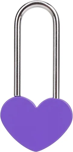 Vista 51 de Candado de amor VeYocilk de 3.5" 50mm en forma de corazón, candado de corazón negro para deseos de amor, ideal para bodas, San Valentín