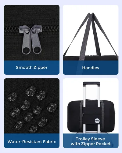 Vista 6 de WANDF Bolsa de viaje para artículos personales de Spirit Airlines de 18 x 14 x 8 pulgadas, bolsa de viaje debajo del asiento, equipaje de mano