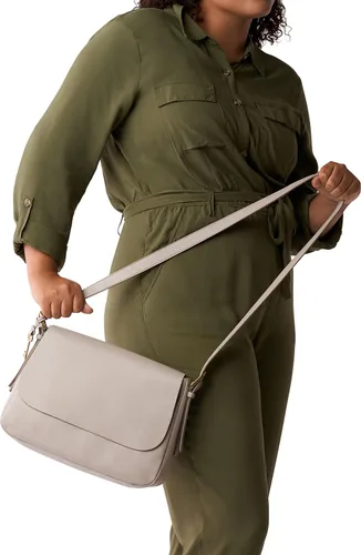 Vista 5 de Fossil Bolso bandolera Harper de cuero ecológico con solapa grande para mujer
