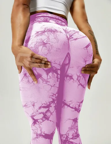 Vista 4 de QOQ - Leggings de entrenamiento sin costuras de cintura alta para mujer, levantamiento de glúteos, pantalones de yoga para gimnasio, mallas