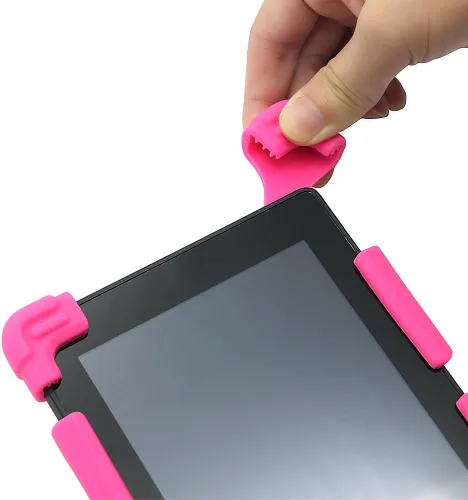 Vista 5 de CHINFAI Funda universal para tablet de 8 pulgadas, funda protectora de silicona de 7.9 a 9 pulgadas para Galaxy Tab 4/A/S2/E 8.0, F i r e HD 8/HDX