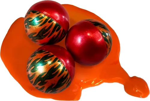 Vista 3 de Xball Inferno Bolas de pintura calibre 68, 1,000 unidades, relleno naranja