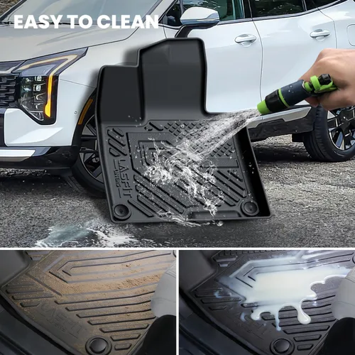 Vista 7 de LASFIT Alfombrillas para automóvil, para todo tipo de clima, elastómero termoplástico personalizable, accesorios para piso y carga de maletero