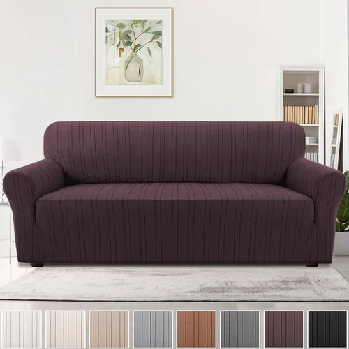 Vista 22 de H.VERSAILTEX Fundas de Loveseat de Alta Elasticidad, Funda de Sofá de 1 Pieza Antideslizante con Parte Inferior Elástica, Fundas de Sofá Gruesas