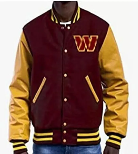 Vista 2 de Mens American Football Club W.C Jacket Baseball Varisty Letterman Jacket