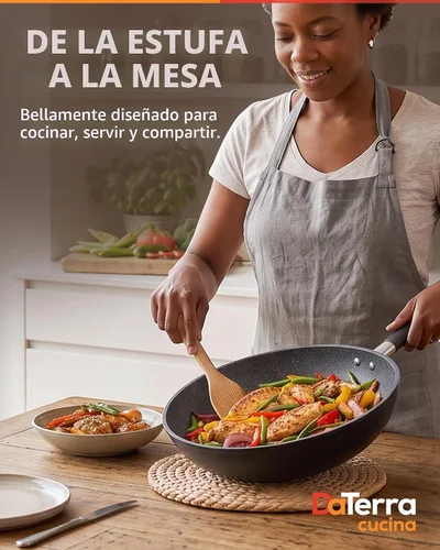Vista 7 de Sartén profesional para freír con tapa, de Vesuvio