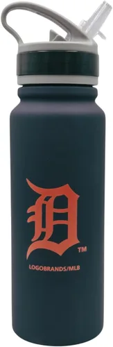 Vista 3 de Logo Brands MLB - Botella deportiva de acero inoxidable con tapa abatible, 25 onzas (Chicago Cubs)