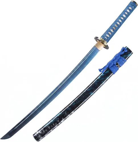 Vista 16 de Katana Sword, Handmade Samurai Sword 9260 Spring Steel - Plum Blossom Design, Full Tang & Clay Tempered - Ideal for Training, Practice, Collection &