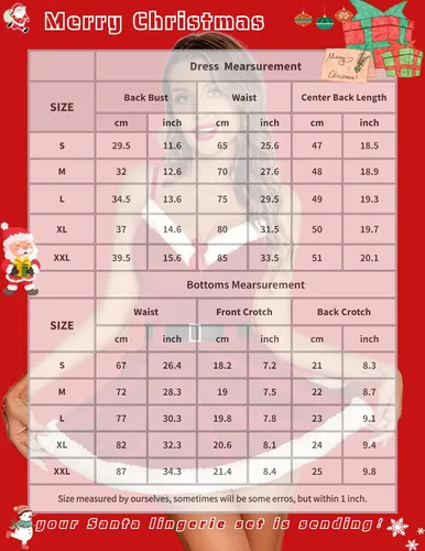 Vista 6 de Avidlove Conjunto de vestido sexy de Papá Noel, vestido de Navidad para mujer, ropa de dormir de terciopelo