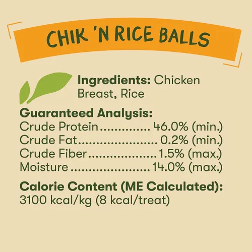 Vista 6 de Pet 'n Shape Chik 'n Rice Balls - Golosinas para perros - 1 libra