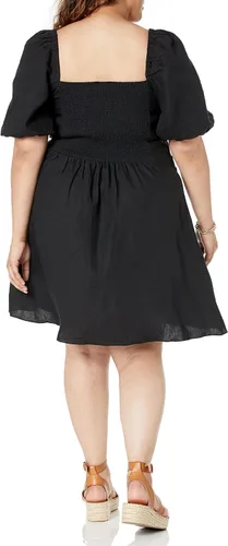 Vista 6 de The Drop Minivestido de lino Nala Twist Front para mujer