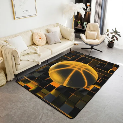Vista 15 de Erosebridal Tapete de fútbol para interiores de 3 x 5 pulgadas, alfombra de fútbol neón para niños, adolescentes, hombres, brillantes, geométricas