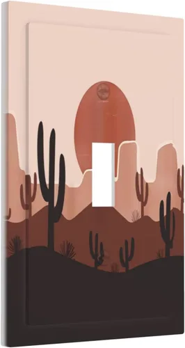 Vista 113 de Placa de pared de 1 cuadrilla, diseño de playa, océano, amanecer, mar, atardecer, cubierta de interruptor de luz en blanco, decorativo, sin