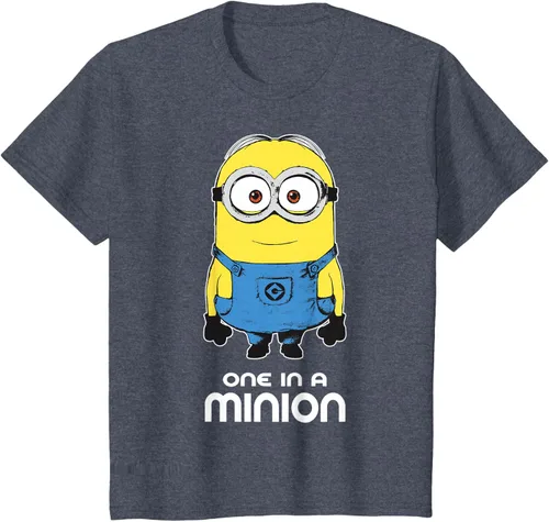 Vista 67 de Despicable Me Camiseta estampada Minions Bob One in A Minion Negro