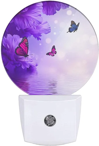 Vista 10 de EKOBLA Bonita luz nocturna de oso, bonito patrón de oso blanco enchufable a la pared con sensor de atardecer a amanecer, luz nocturna LED de 0.5 W