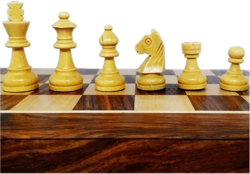 Vista 8 de RoyalChessMall-Juego de ajedrez magnético de madera de 10 pulgadas de palisandro dorado
