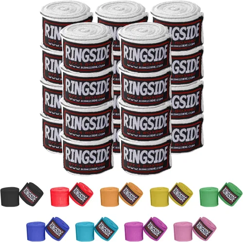Vista 16 de Ringside Mexican Style Boxing Hand Wraps (Pairs) - 180" Semi-Elastic Cotton Blend Wrist Support with Thumb Loop for MMA, Muay Thai, Kickboxing