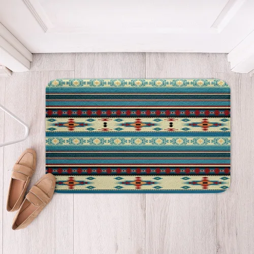 Vista 40 de Feelyou Aztec Bathroom Rugs Aztec Southwestern Printed Bath Mats for Bathroom Bohemian Bath Rugs for Shower Tub Cowboy Cowgirl Bathroom Accossories