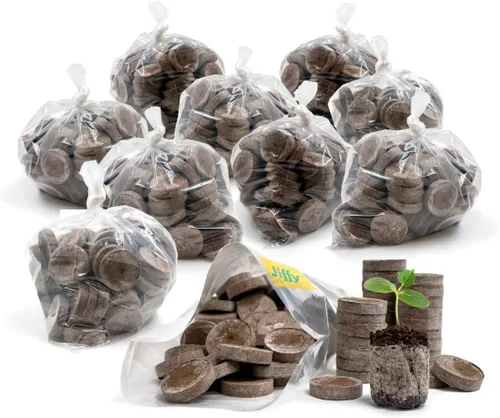 Vista 11 de 100 unidades - Jiffy 36 mm de pellets de turba y tierra para semillas, tapones para inicio de semillas: iniciador de semillas para interiores