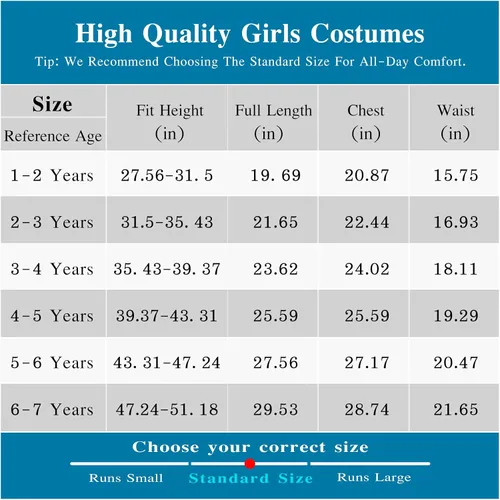 Vista 7 de JOURPEO Vestido de princesa para niñas pequeñas disfraz de cosplay de Halloween con accesorios