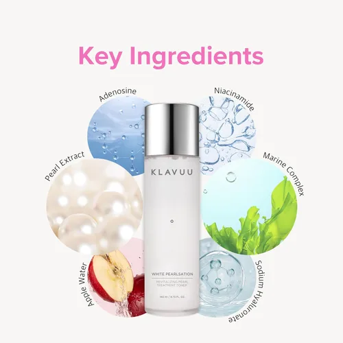 Vista 5 de KLAVUU Tónico hidratante lechoso con perla y niacinamida – Tónico facial para brillo de la piel, cuidado de las arrugas y equilibrio de humedad