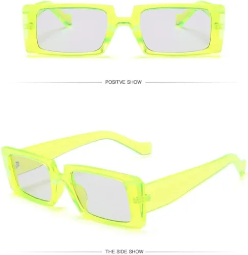 Vista 9 de Gafas de sol rectangulares de moda retro de los años 90 para mujer marco cuadrado protección UV400