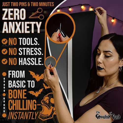Vista 4 de Tapiz de cartas del tarot de la muerte, jinete sin cabeza, La leyenda del somnoliento hueco, gótico, Halloween, decoración para colgar en la pared