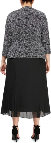 Vista 2 de Alex Evenings Women's Plus Size Tea Length Special Occasion Jacket Dress