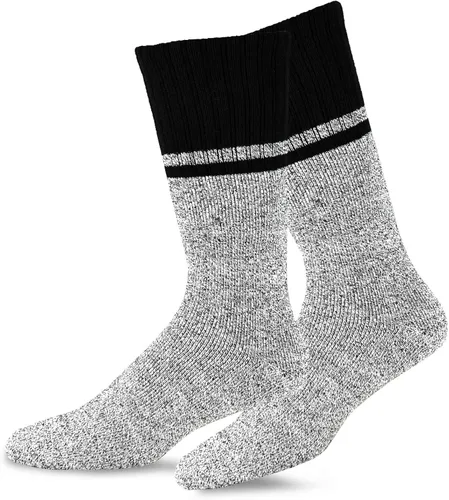 Vista 3 de Calcetines térmicos de invierno de algodón reciclado, respetuosos con el medio ambiente, para mujeres y hombres