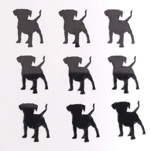 Vista 3 de Confeti Perro Cachorro Negro - Paquete al por menor #9416 QS0