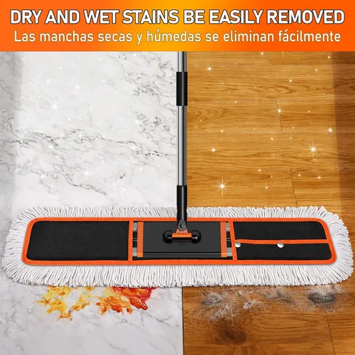 Vista 8 de 36" Commercial Dust Mop: Janitor Mop for Floors Cleaning