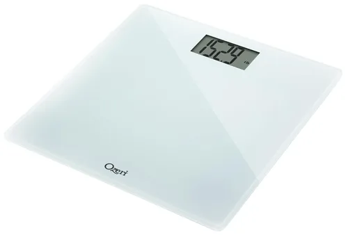 Vista 4 de Ozeri Báscula de baño de precisión 440 libras 4409lbs en vidrio templado con tecnología de sensor de 176oz 01 libras 01lbs y tara para bebés