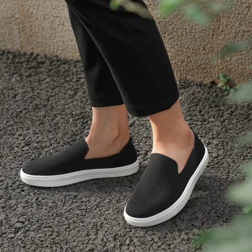 Vista 8 de STQ Zapatos sin cordones para mujer, transpirables, de moda, cómodos, de punto, casuales