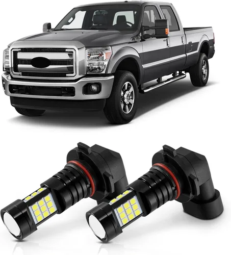 Vista 12 de Bombilla LED antiniebla H10 9145 9140, 6000 K, xenón blanco, compatible con Ford Explorer 2002-2010 y 2016-2018, paquete de 2