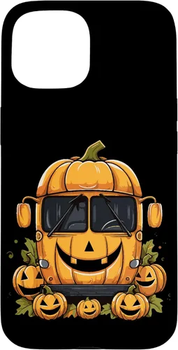 Vista 6 de iPhone 16 School Bus Pumpkin Halloween Driver Pumpkins Ride Spooky Fun Case