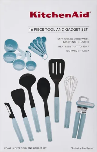 Vista 3 de KitchenAid Juego universal de herramientas y artilugios, 16 piezas, agua mineral