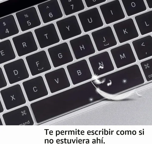 Vista 5 de Funda de teclado ultradelgada prémium para MacBook Pro con barra táctil de 13 y 15 pulgadas