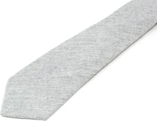 Vista 85 de Corbata delgada de algodón cambray para hombre, estilo desgastado texturizado - 2 1/2 pulgadas de ancho