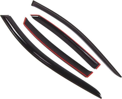 Vista 2 de Visor de ventana compatible con Hyundai Azera 2006-2011, DGWV2-250, deflector de montaje exterior, protector de lluvia, humo oscuro, juego de 4