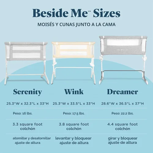 Vista 16 de Baby Delight Beside Me Cuna lateral y cama de noche para bebé